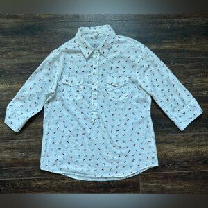 Eden & Olivia Scooter Top White Shirt M